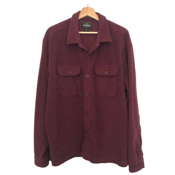 RedHead Maroon Button Down Fleece Shirt Jacket - Picture 2 of 9